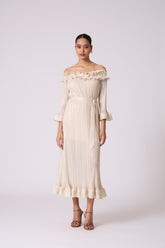 Micayla Dress - Metallic Ivory